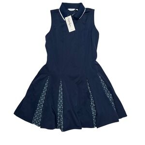 Walter Hagen Women's Clubhouse Inverted Pleat Golf Dress Dark Navy Large